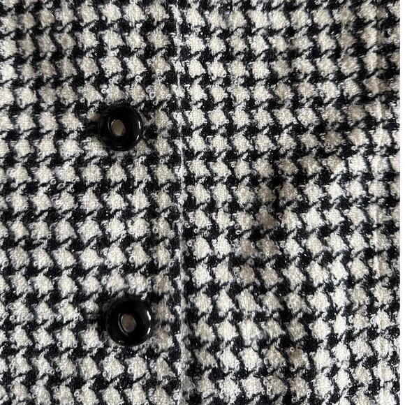 Vintage Women’s Pendleton Houndstooth Wool Tweed Blazer Jacket Black Size 10 - Picture 3 of 7